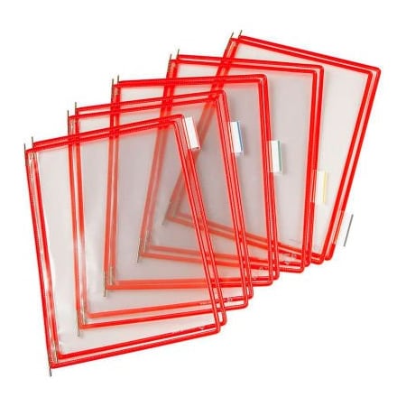 Tarifold Tarifold Pivoting Pocket Packs, 10 Pockets/Pack, Red P030